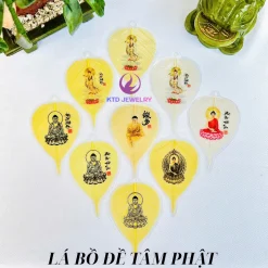 Lá Bồ Đề Tâm Phật Để Ốp Điện Thoại, Để Bóp Ví, Treo Xe Ô Tô...