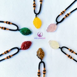 Đá Mã Não Hồ Ly Chín Đuôi Đeo Cổ Nhiều Màu Sắc (Có sẵn dây)