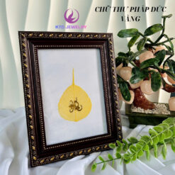 Tranh lá bồ đề chữ Đức