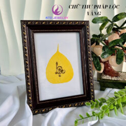 Tranh lá bồ đề chữ Lộc